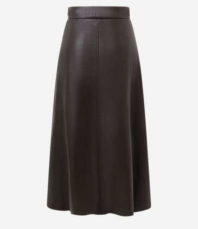 Pollera Midi en PU con Recortes Delanteros 6