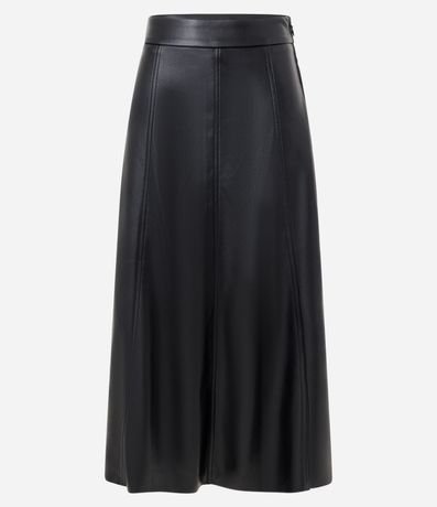 Pollera Midi en PU con Recortes Delanteros 6