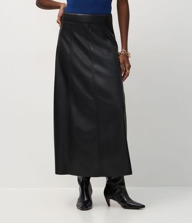 Pollera Midi en PU con Recortes Delanteros 4