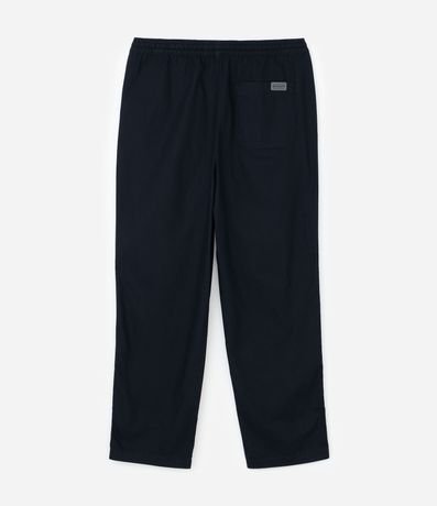Pantalón Sarga Lisa con Cintura Elástica y Lazo Modelo Relaxed 6