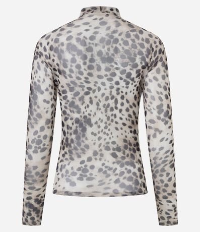 Blusa Manga Larga en Tule con Estampado Animal Print 7