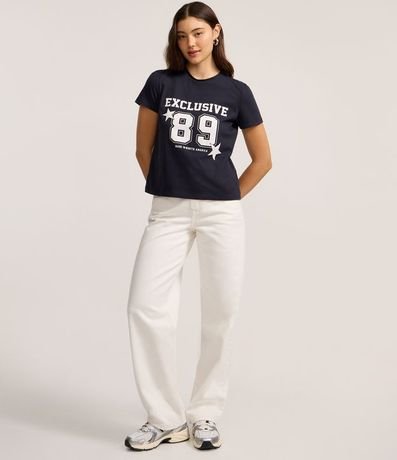 Remera en Algodón con Estampa Lettering Exclusive 89 2