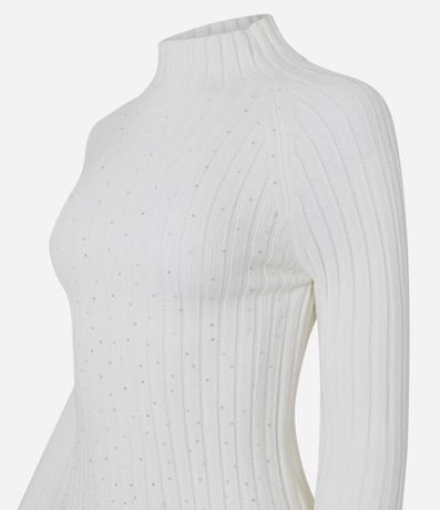 Blusa Cropped en Punto con Cuello Alto 6