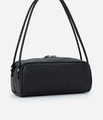 Cartera Mediana Rectangular con Textura y Correas Dobles 4