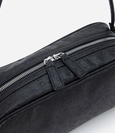 Cartera Mediana Rectangular con Textura y Correas Dobles 5