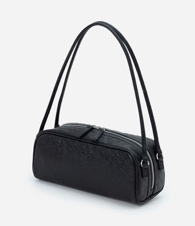 Cartera Mediana Rectangular con Textura y Correas Dobles 7