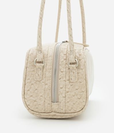 Cartera Mediana Rectangular con Textura y Correas Dobles 2