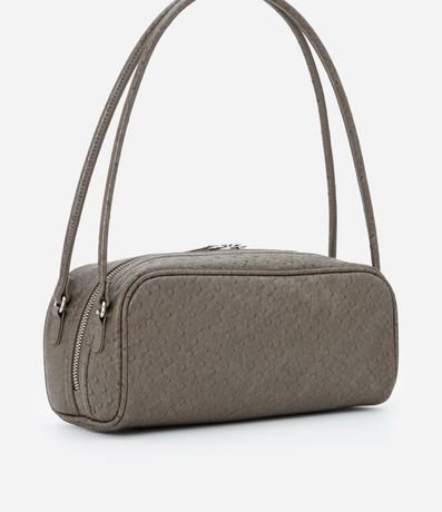 Cartera Mediana Rectangular con Textura y Correas Dobles 3