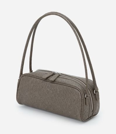 Cartera Mediana Rectangular con Textura y Correas Dobles 5