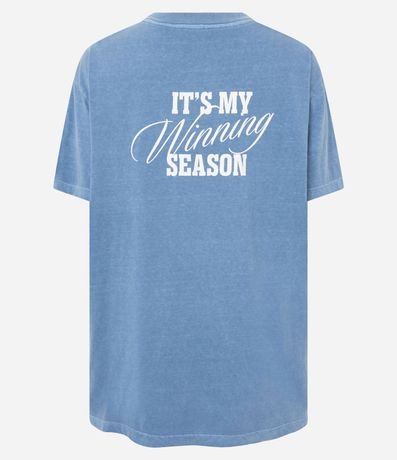 Remera Oversized Deportiva en Algodón con Estampado Lettering 7