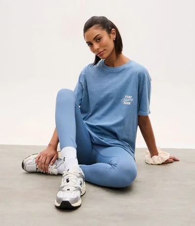 Remera Oversized Deportiva en Algodón con Estampado Lettering 1