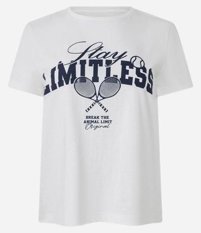 Remera T-Shirt en Algodón con Estampa Lettering 4