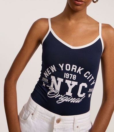 Body en Poliamida con Estampado New York City 1978 3