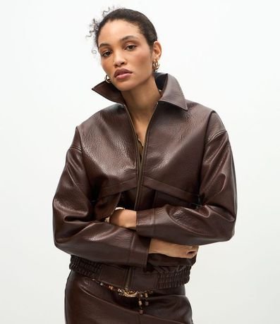 Campera de PU con Bolsillos tipo Fuelle y Cierre 3