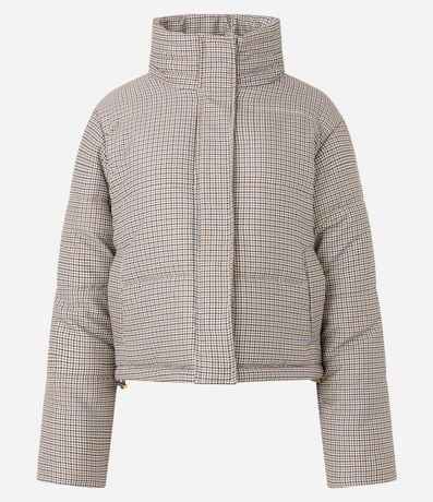 Campera con Estampa Mini de Cuadros y Regulador en los Puños 6