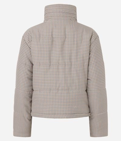 Campera con Estampa Mini de Cuadros y Regulador en los Puños 7