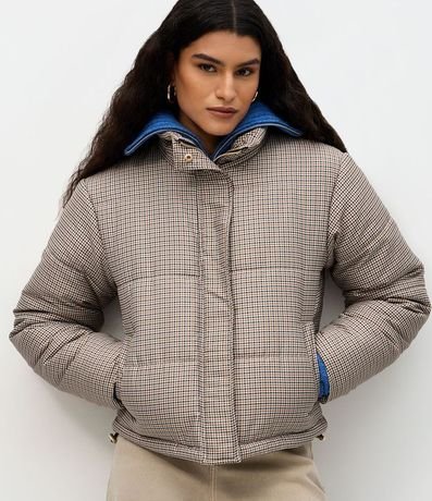 Campera con Estampa Mini de Cuadros y Regulador en los Puños 4