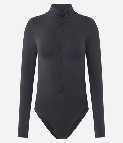 Body Seamless con Cuello Alto y Fruncido en la Cintura