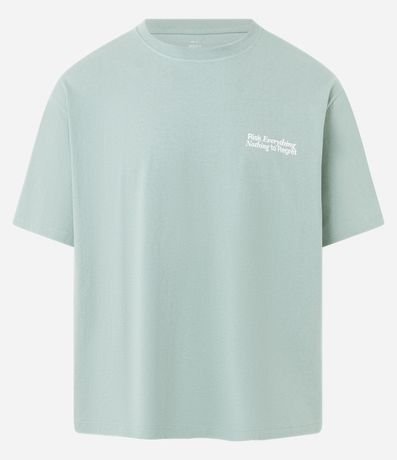 Remera Boxy en Algodón con Estampado Lettering 5