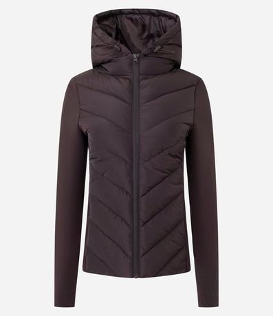 Campera Acolchoada con Mangas y Laterales en Malla