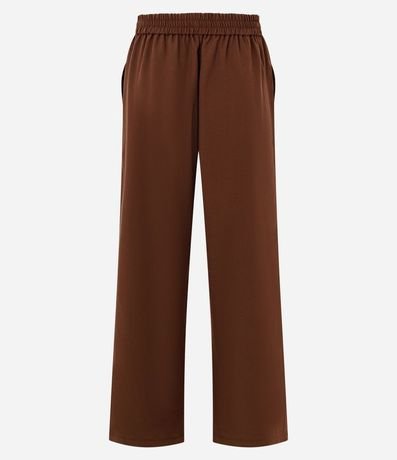 Pantalón Sastre Wide en Crepé con Cintura Elástica 6