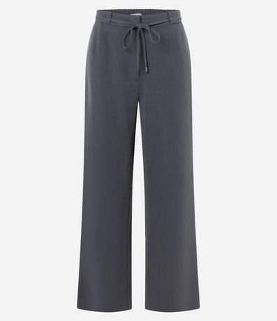 Pantalón Sastre Wide en Crepé con Cintura Elástica 5