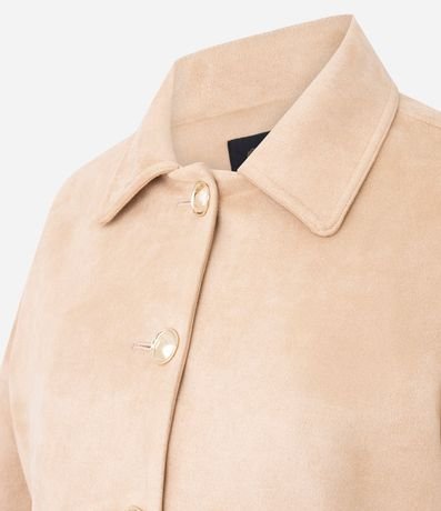 Campera Estructurada en Gamuza con Bolsillos Delanteros 6
