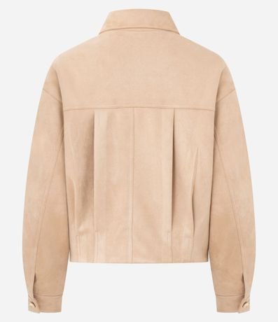 Campera Estructurada en Gamuza con Bolsillos Delanteros 7