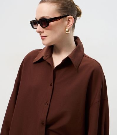 Camisa Oversized Sastrería con Puño Largo 3