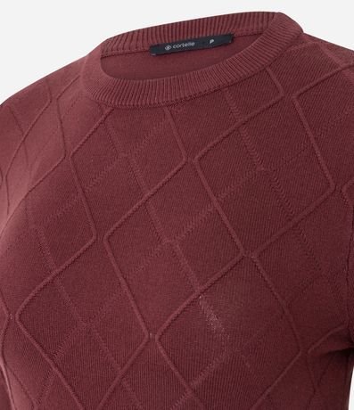 Blusa Regular en Punto Texturizado con Manga Larga 6