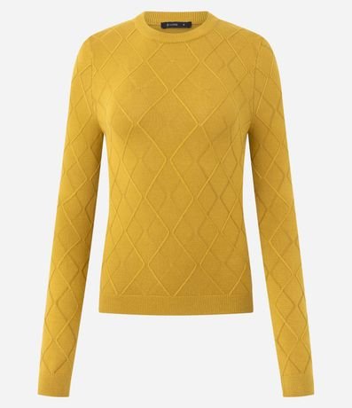Blusa Regular en Punto Texturizado con Manga Larga 5