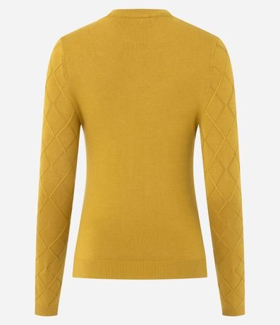 Blusa Regular en Punto Texturizado con Manga Larga 7