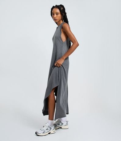 Vestido New Midi Marmorizado con Puntas en el Ruedo