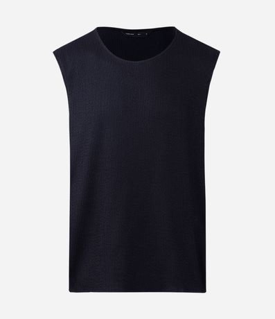 Musculosa Regular en Algodón con Textura Punto 5