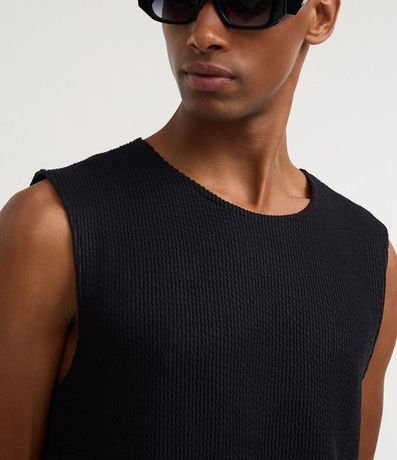 Musculosa Regular en Algodón con Textura Punto 3