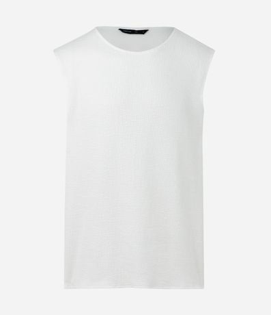 Musculosa Regular en Algodón con Textura Punto 5