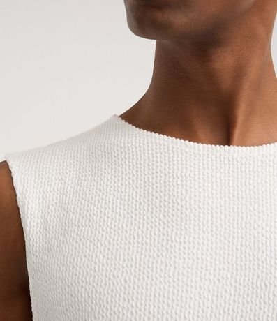 Musculosa Regular en Algodón con Textura Punto 3