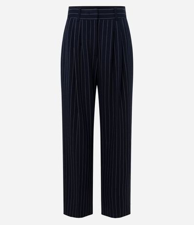 Pantalón Wide Leg de Sastrería con Estampa Rayas Finas 6