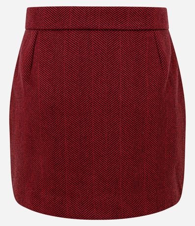 Short Pollera con Cintura Traspasada y Patrón Espina de Pez 6