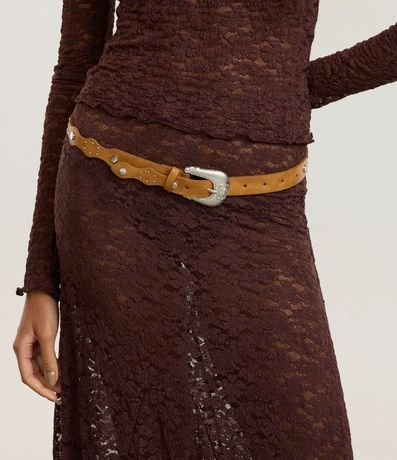 Cinturón Boho con Estructura Ondulada y Detalles en Metal 5