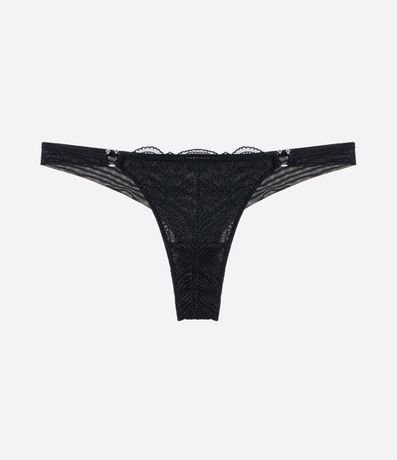 Bombacha Bikini en Hilo Doble con Tule Floral 5