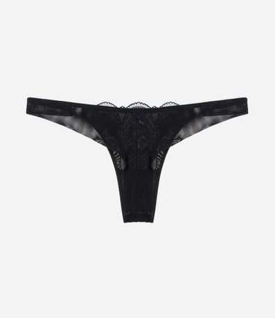 Bombacha Bikini en Hilo Doble con Tule Floral 6