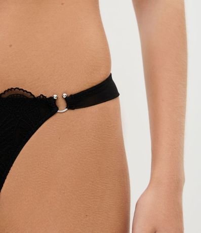 Bombacha Bikini en Hilo Doble con Tule Floral 2