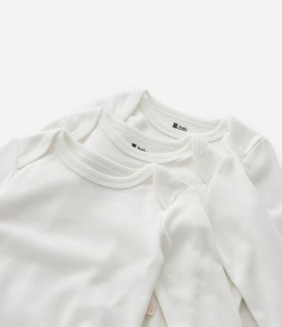 Kit 03 Bodies Bebé Manga Larga en Suedine – Talle RN a 18 Meses 6