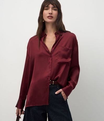 Camisa Satinada con Mangas Largas 1