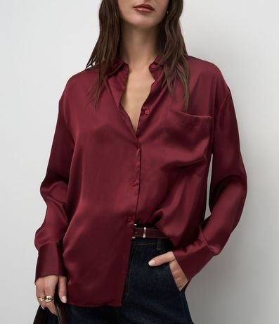 Camisa Satinada con Mangas Largas 4