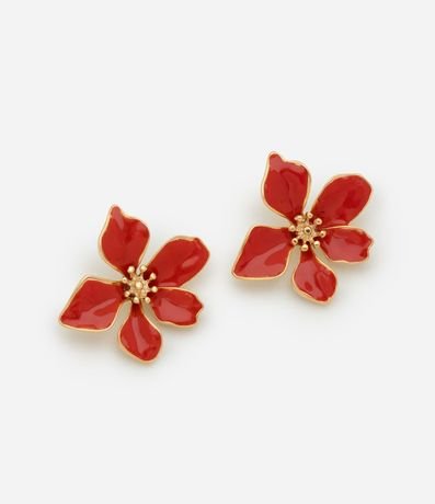 Caravana Botón con Forma de Flor Esmaltada 2