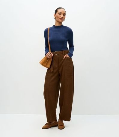 Blusa Regular en Punto con Punto Perforado 2