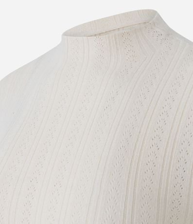 Blusa Regular en Punto con Punto Perforado 6