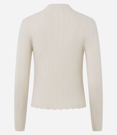 Blusa Regular en Punto con Punto Perforado 7